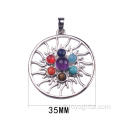 Whoelsale ronde Chakra Reiki cristal Yoga équilibre entre charme Bijoux Pendentif